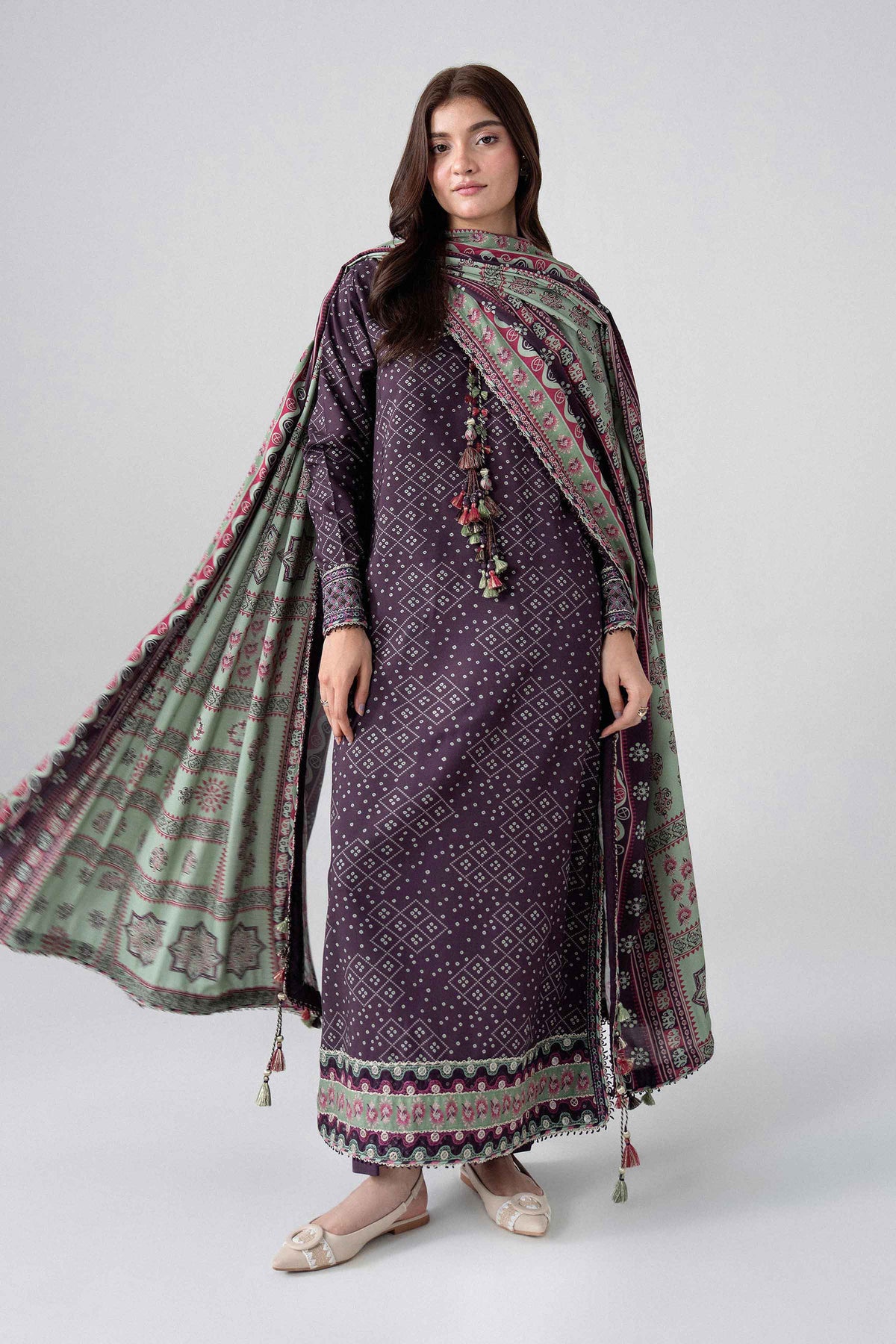 3 Piece - Printed Embroidered Suit - U3PE-NISHA26WV1-4 for Women - Unstitched Collection | Nishat | Shop Online