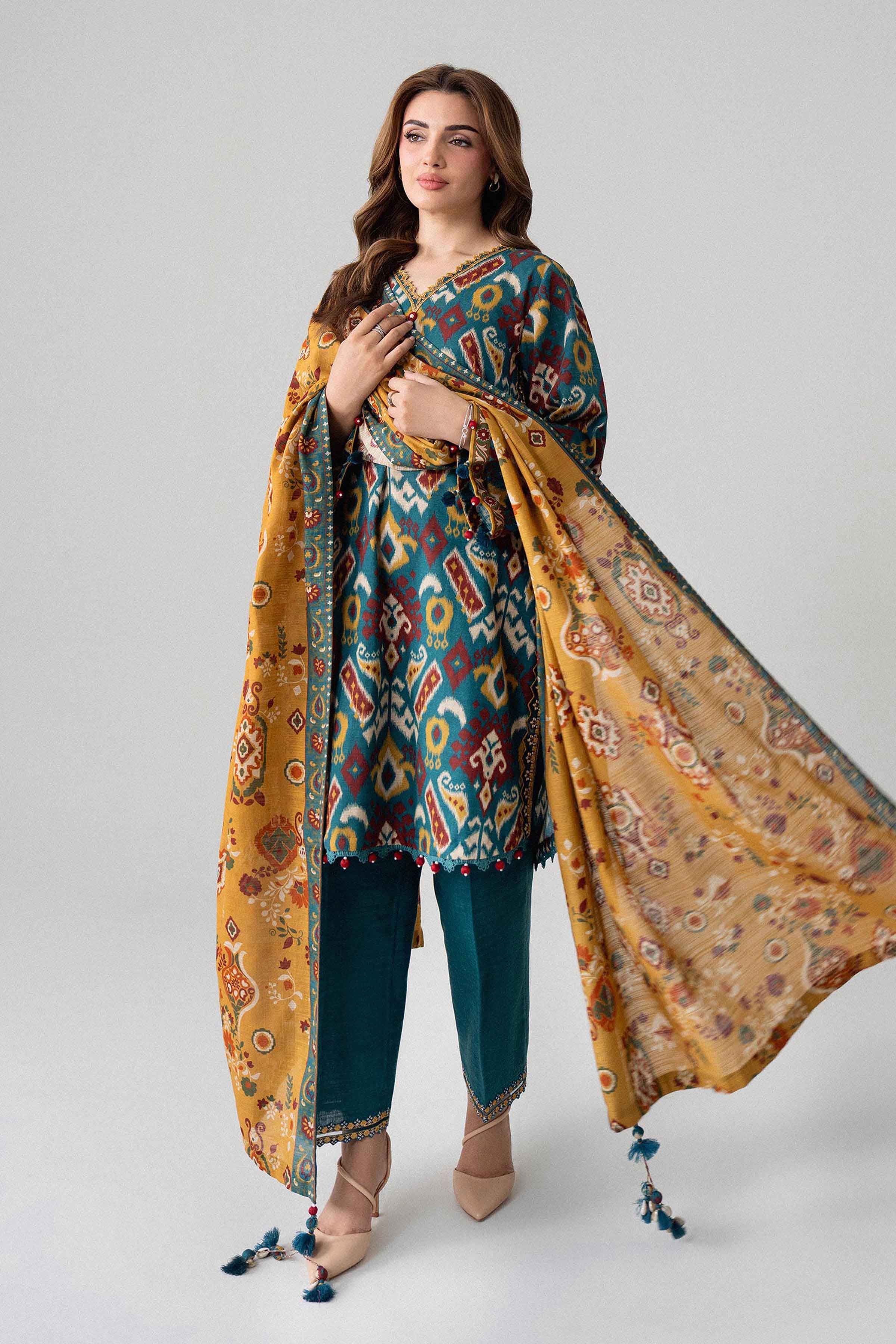 3 Piece - Printed Embroidered Suit - U3PE-NISHA26WV1-40 for Women - Unstitched Collection | Nishat | Shop Online