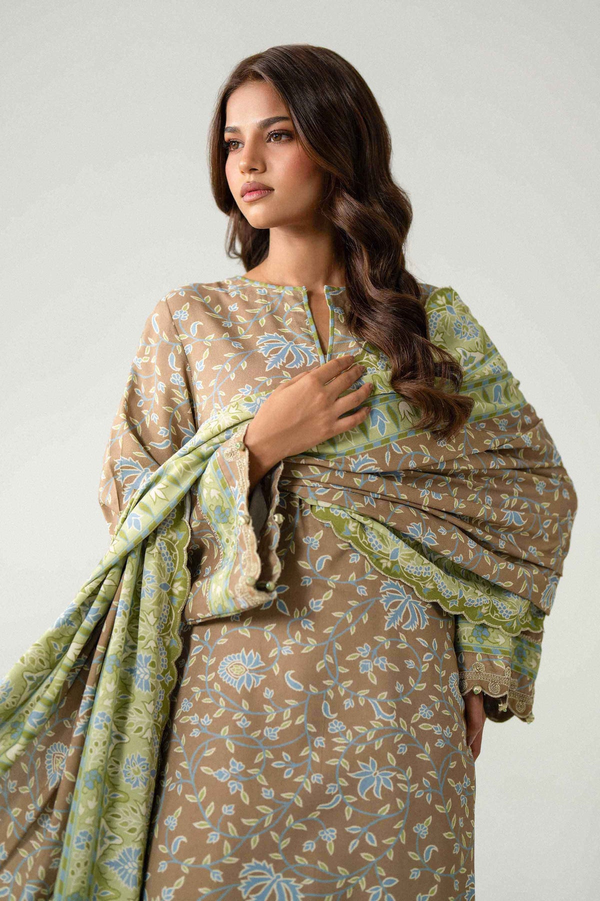 3 Piece - Printed Embroidered Suit - U3PE-NISHA26WV1-44 for Women - Unstitched Collection | Nishat | Shop Online