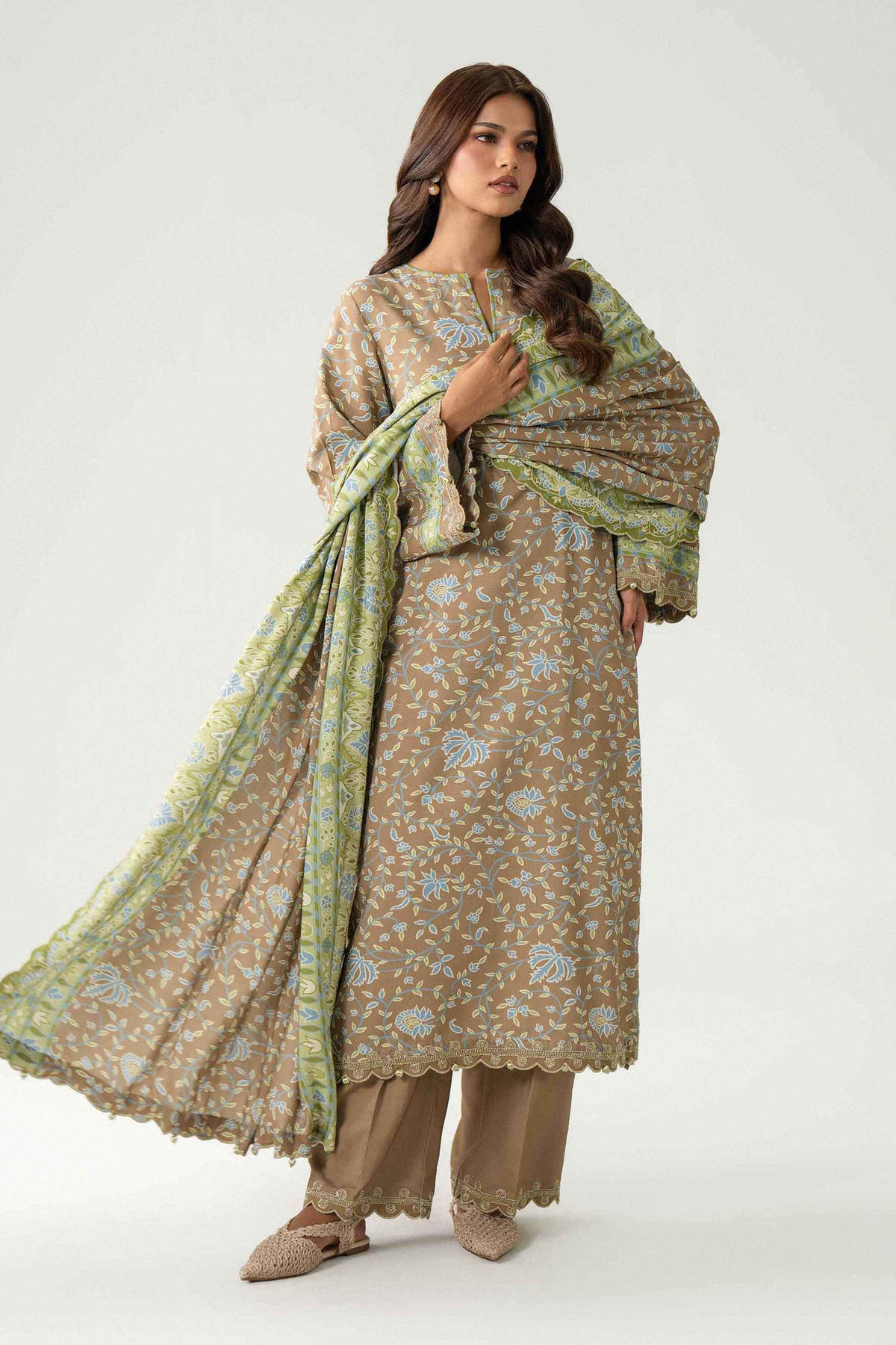 3 Piece - Printed Embroidered Suit - U3PE-NISHA26WV1-44 for Women - Unstitched Collection | Nishat | Shop Online