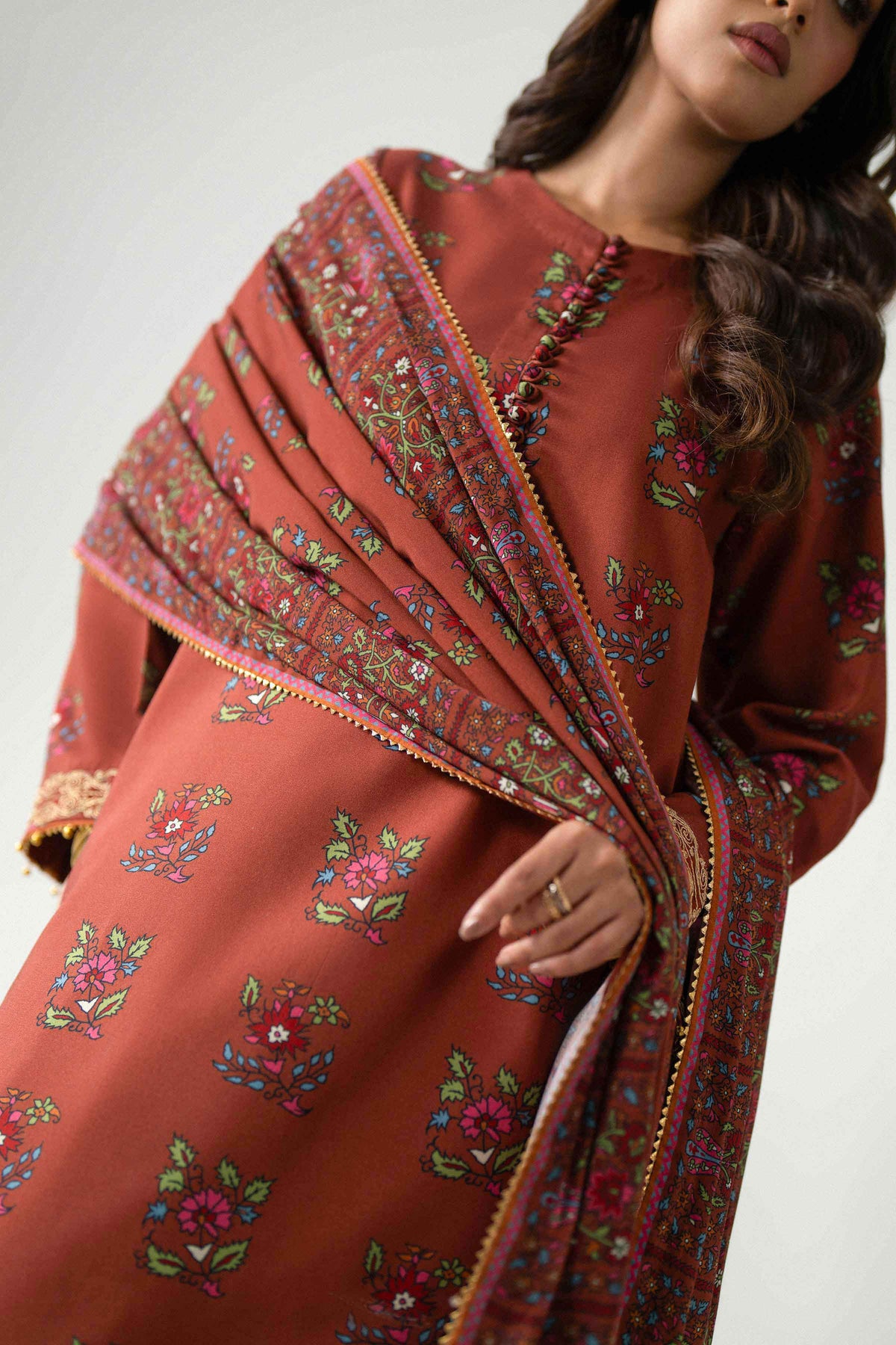 3 Piece - Printed Embroidered Suit - U3PE-NISHA26WV1-47 for Women - Unstitched Collection | Nishat | Shop Online