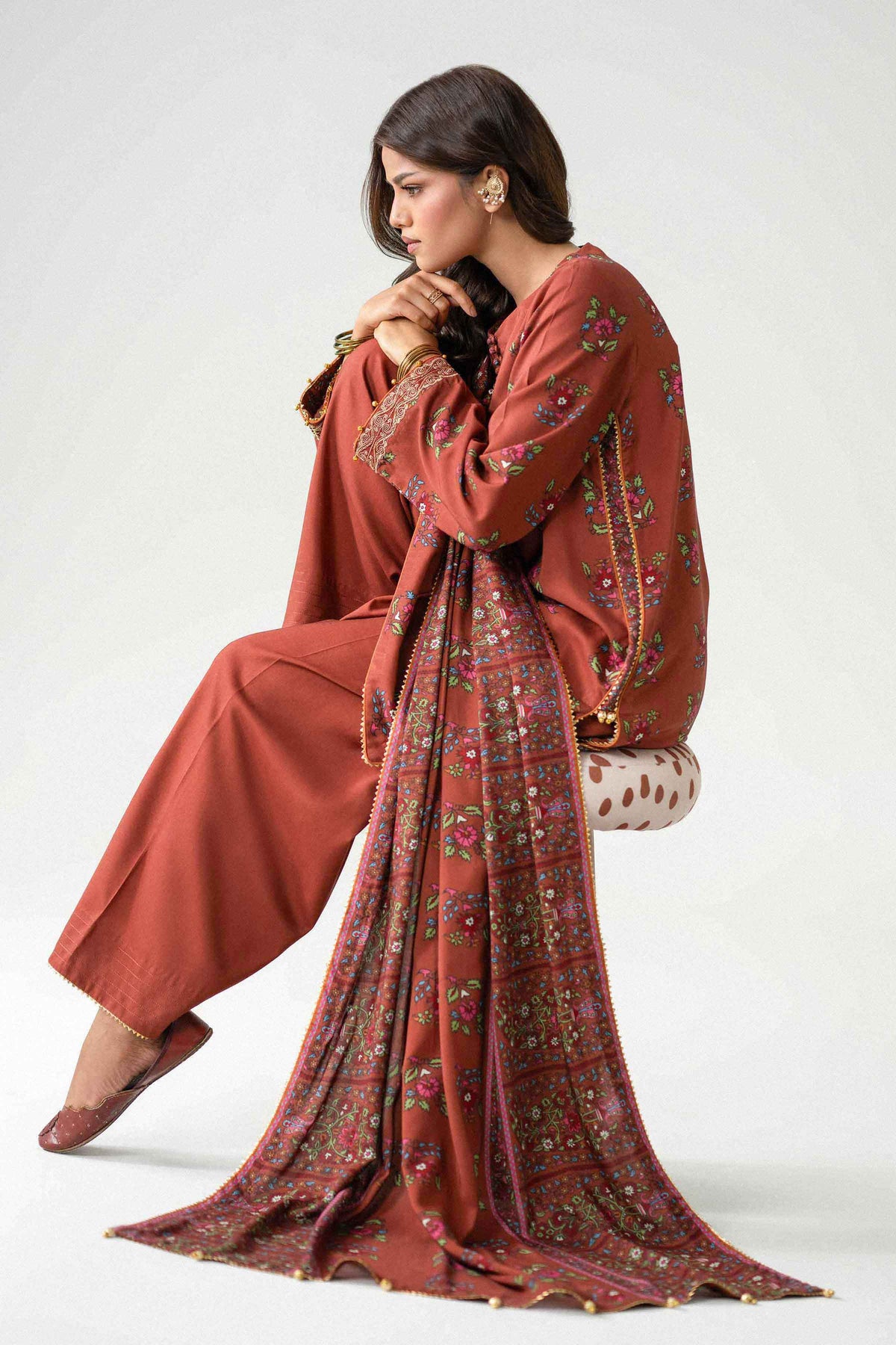 3 Piece - Printed Embroidered Suit - U3PE-NISHA26WV1-47 for Women - Unstitched Collection | Nishat | Shop Online