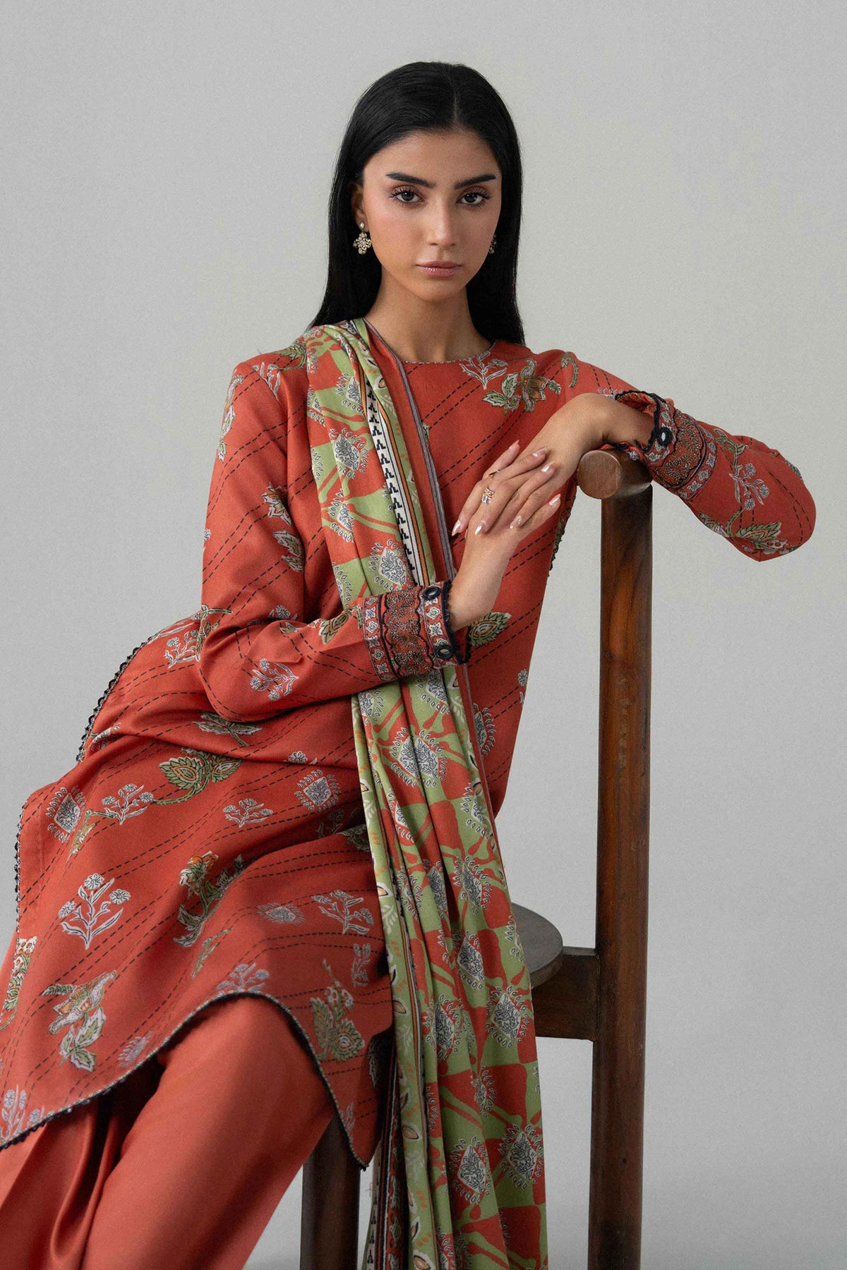 3 Piece - Printed Embroidered Suit - U3PE-NISHA26WV1-48 for Women - Unstitched Collection | Nishat | Shop Online