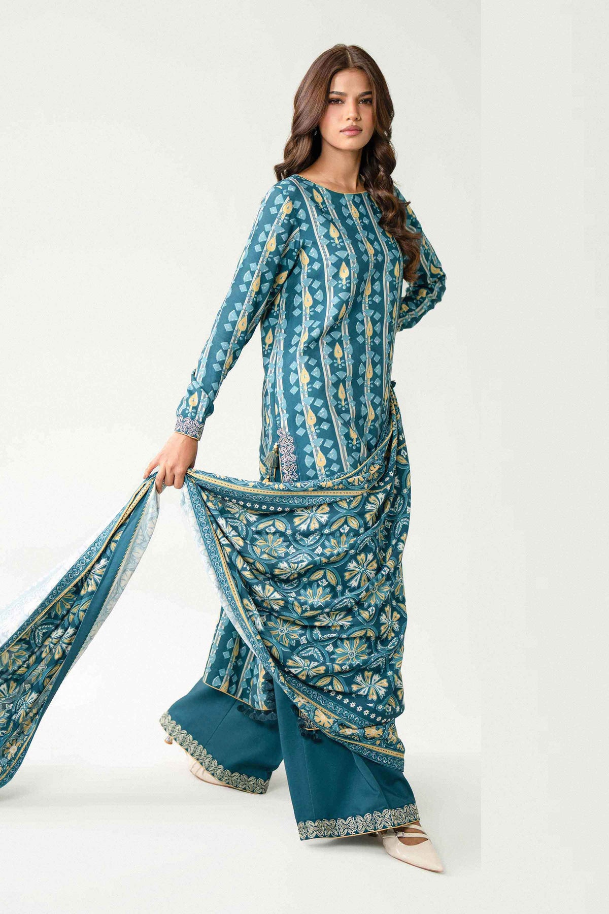 3 Piece - Printed Embroidered Suit - U3PE-NISHA26WV1-49 for Women - Unstitched Collection | Nishat | Shop Online