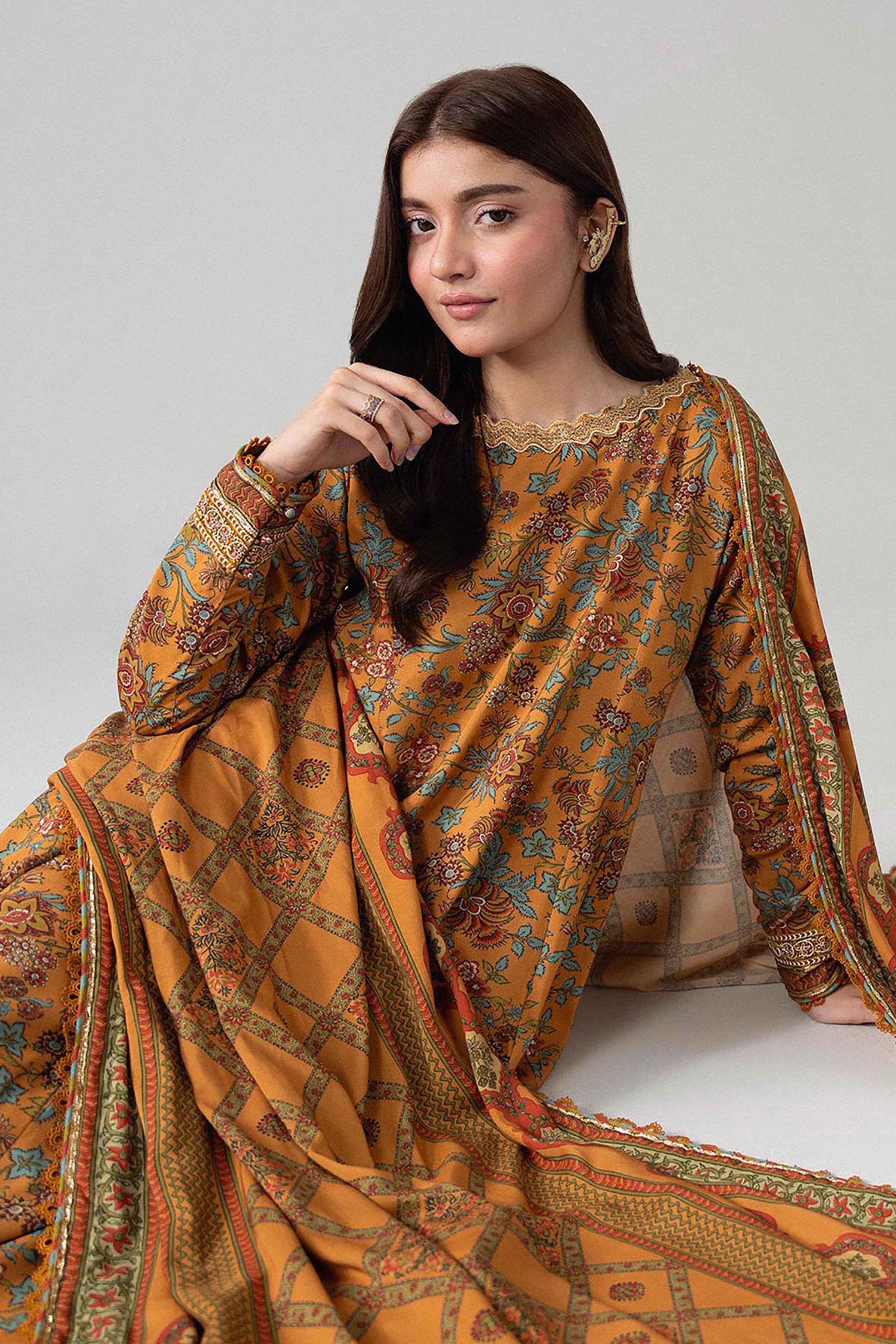 3 Piece - Printed Embroidered Suit - U3PE-NISHA26WV1-5 for Women - Unstitched Collection | Nishat | Shop Online