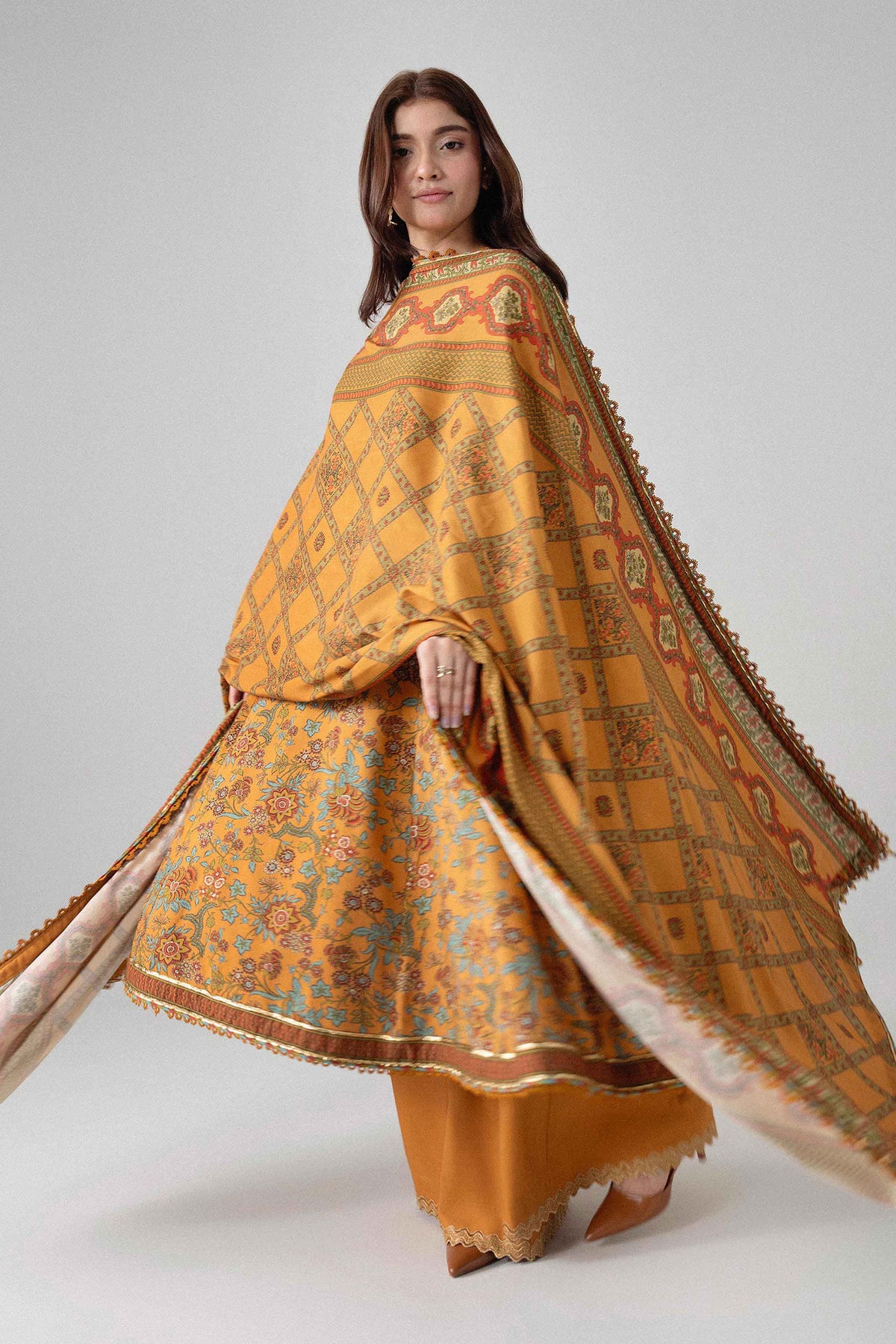 3 Piece - Printed Embroidered Suit - U3PE-NISHA26WV1-5 for Women - Unstitched Collection | Nishat | Shop Online