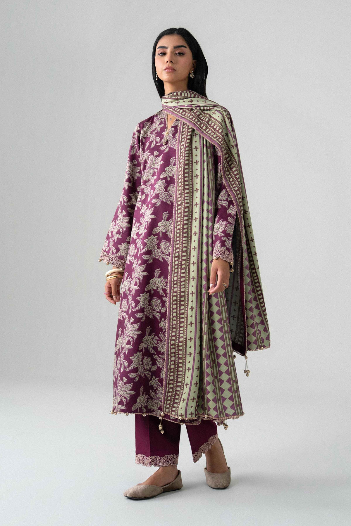 3 Piece - Printed Embroidered Suit - U3PE-NISHA26WV1-50 for Women - Unstitched Collection | Nishat | Shop Online