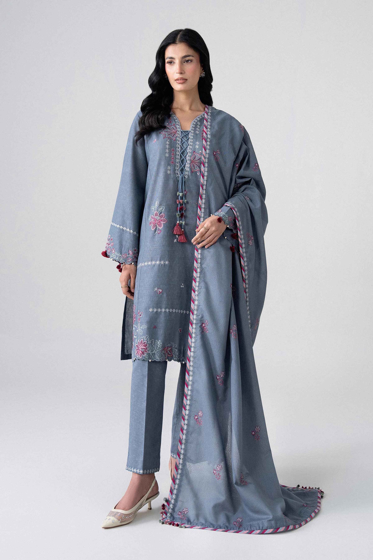 3 Piece - Embroidered Suit - U3PE-NISHA26WV1-51 for Women - Unstitched Collection | Nishat | Shop Online