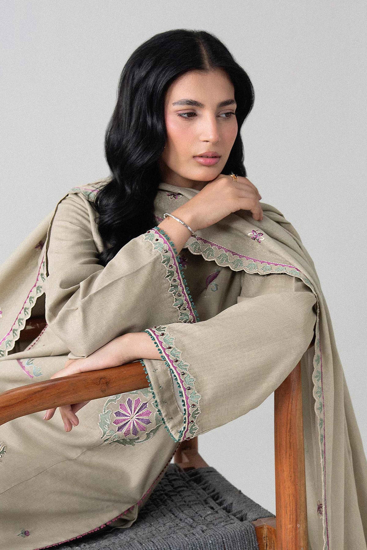 3 Piece - Embroidered Suit - U3PE-NISHA26WV1-55 for Women - Unstitched Collection | Nishat | Shop Online
