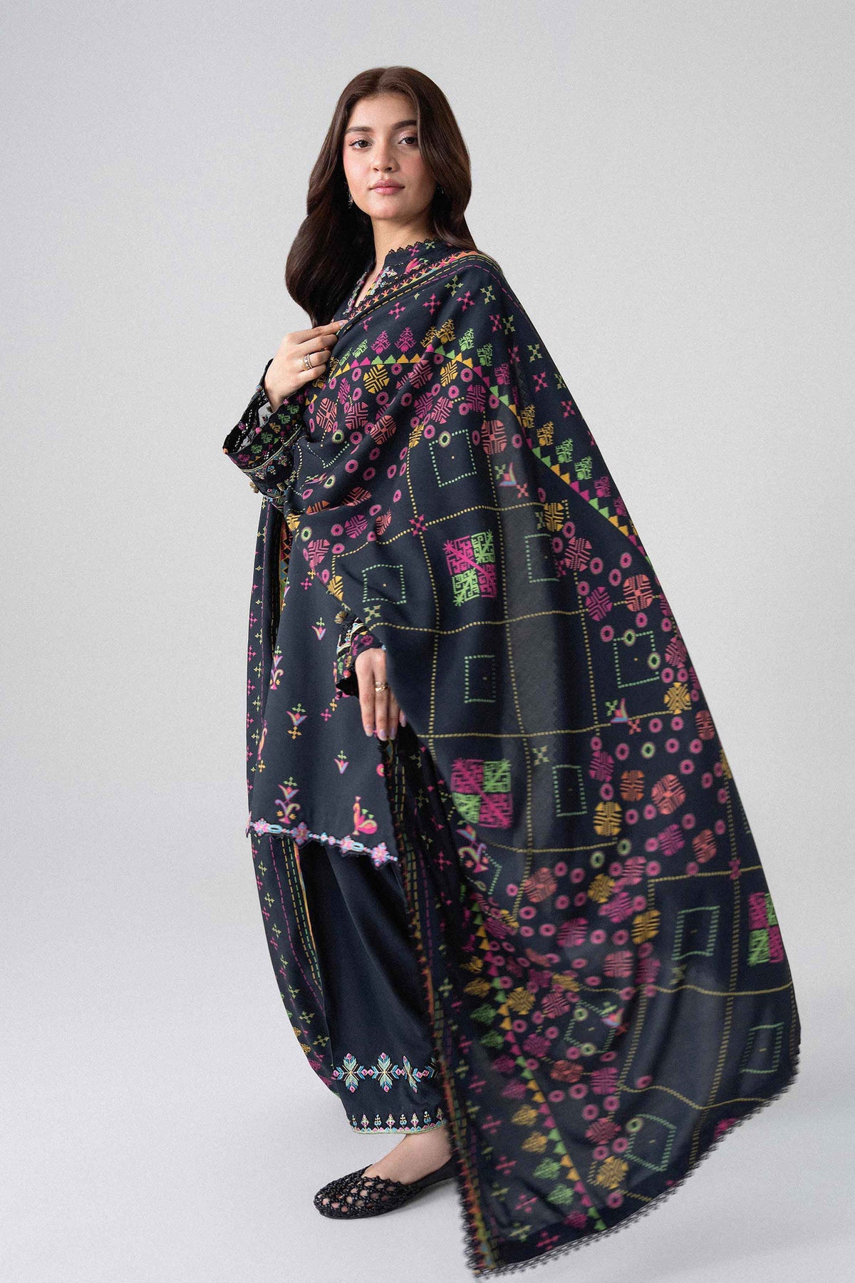 3 Piece - Printed Embroidered Suit - U3PE-NISHA26WV1-6 for Women - Unstitched Collection | Nishat | Shop Online