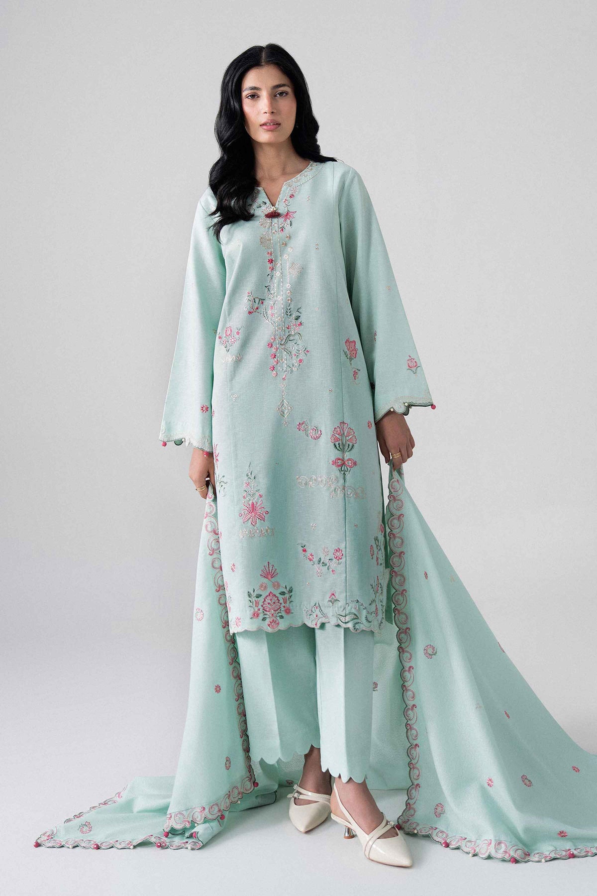 3 Piece - Embroidered Suit - U3PE-NISHA26WV1-61 for Women - Unstitched Collection | Nishat | Shop Online