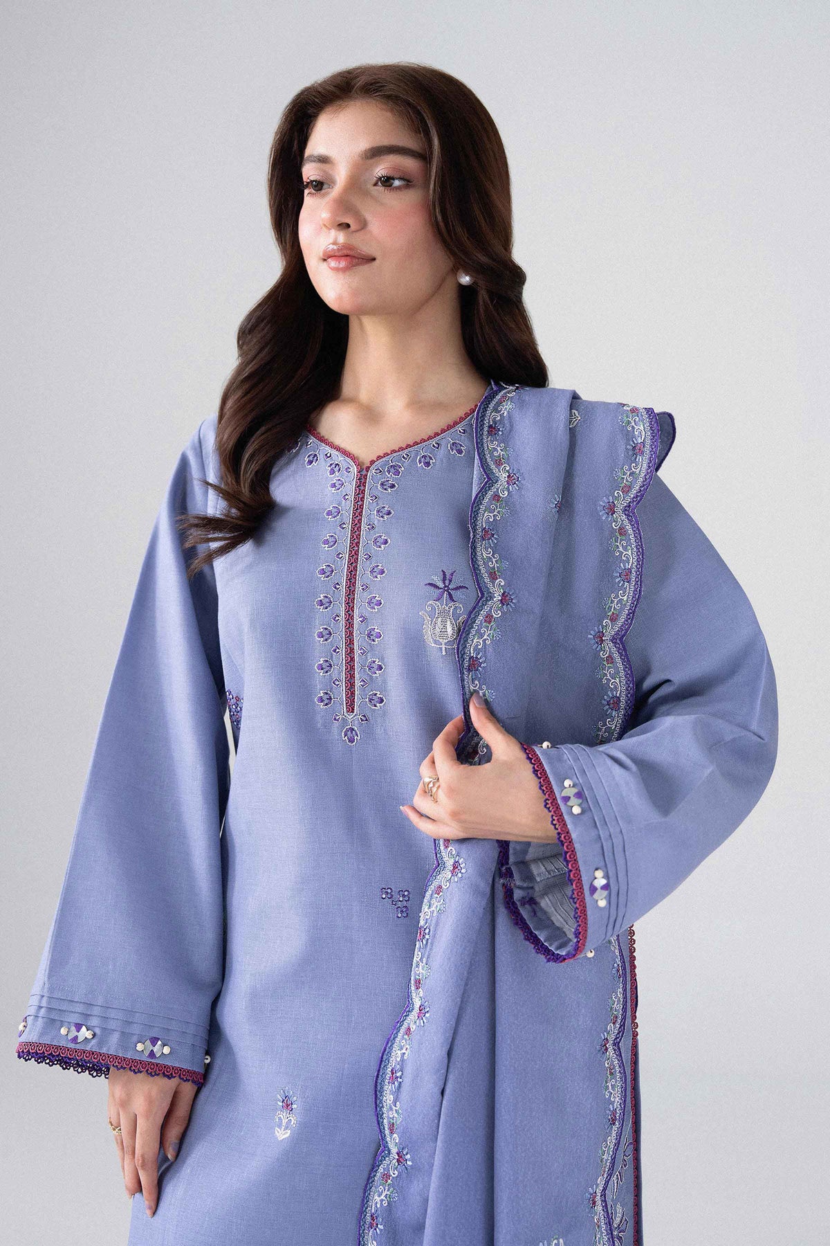 3 Piece - Embroidered Suit - U3PE-NISHA26WV1-63 for Women - Unstitched Collection | Nishat | Shop Online
