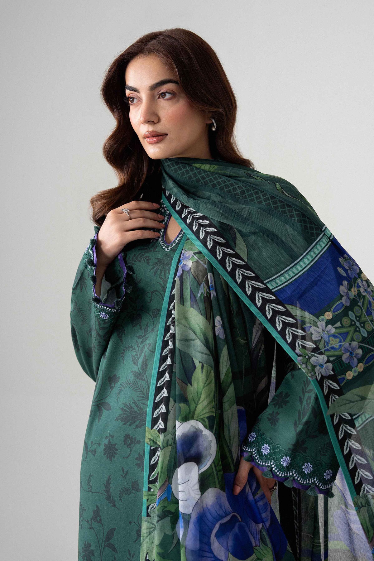 3 Piece - Digital Printed Embroidered Suit - U3PE-NISHA26WV1-69 for Women - Unstitched Collection | Nishat | Shop Online