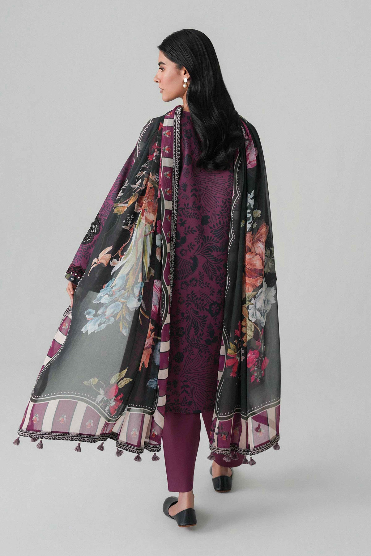 3 Piece - Digital Printed Embroidered Suit - U3PE-NISHA26WV1-70 for Women - Unstitched Collection | Nishat | Shop Online
