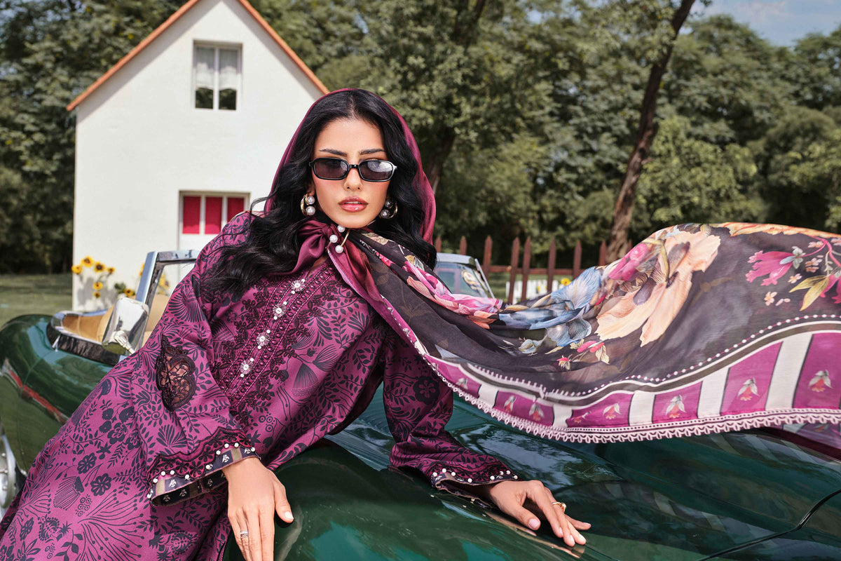 3 Piece - Digital Printed Embroidered Suit - U3PE-NISHA26WV1-70 for Women - Unstitched Collection | Nishat | Shop Online