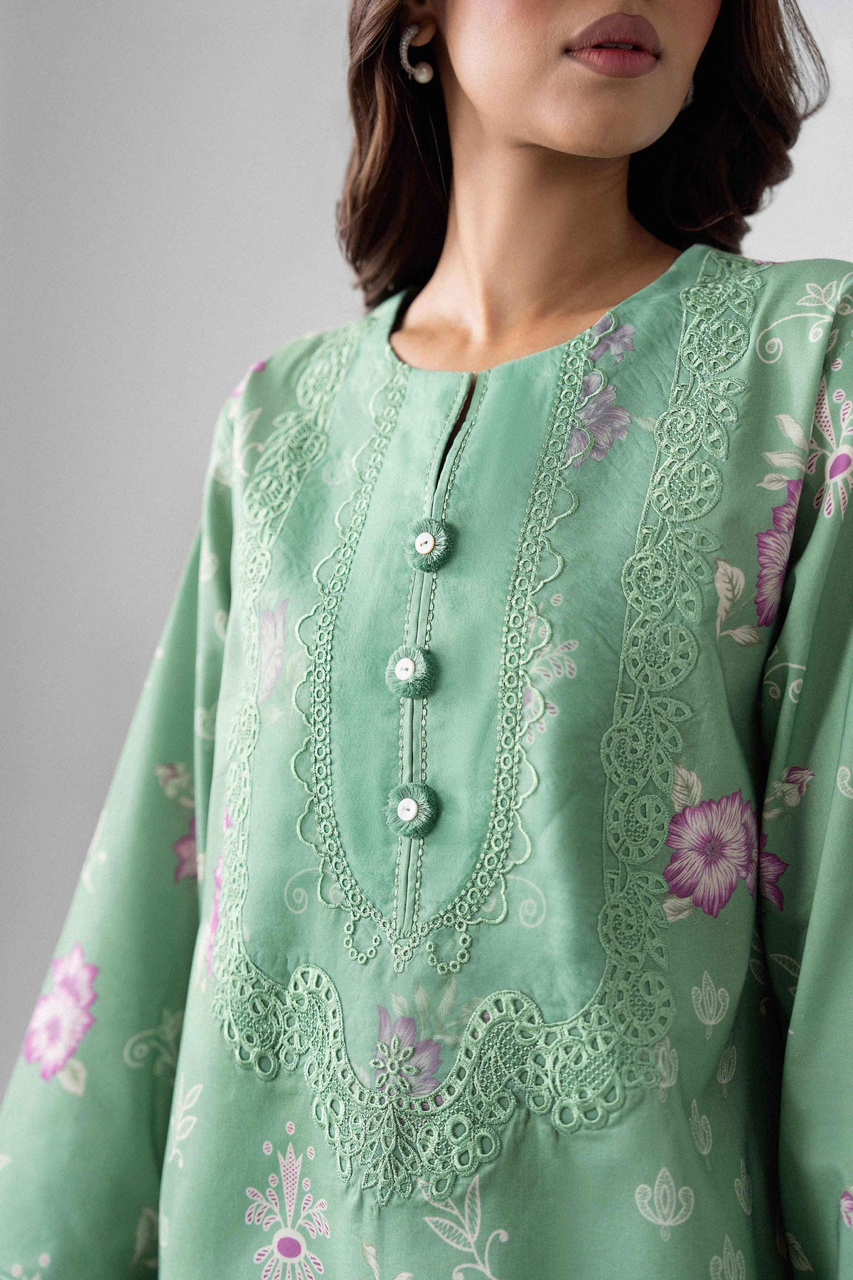 3 Piece - Digital Printed Embroidered Suit - U3PE-NISHA26WV1-71 for Women - Unstitched Collection | Nishat | Shop Online