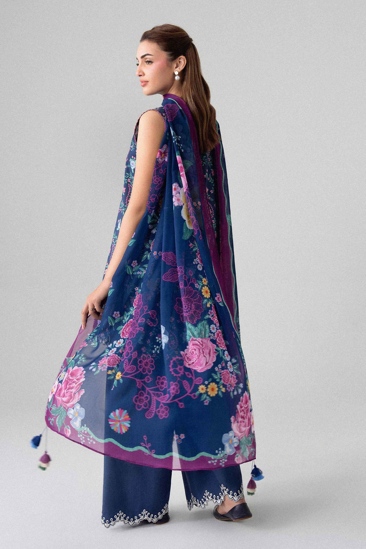 3 Piece - Digital Printed Embroidered Suit - U3PE-NISHA26WV1-73 for Women - Unstitched Collection | Nishat | Shop Online