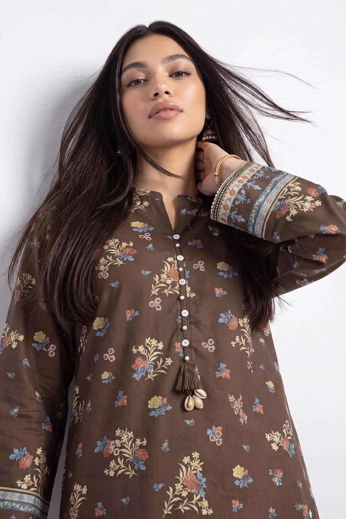 3 Piece - Printed Embroidered Suit - U3PE-NISHA26WV1-77