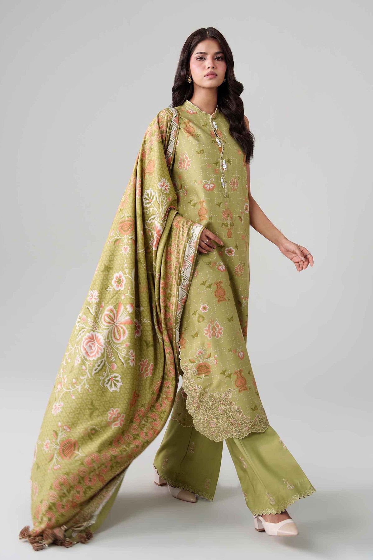 3 Piece - Printed Embroidered Suit - U3PE-NISHA26WV1-79