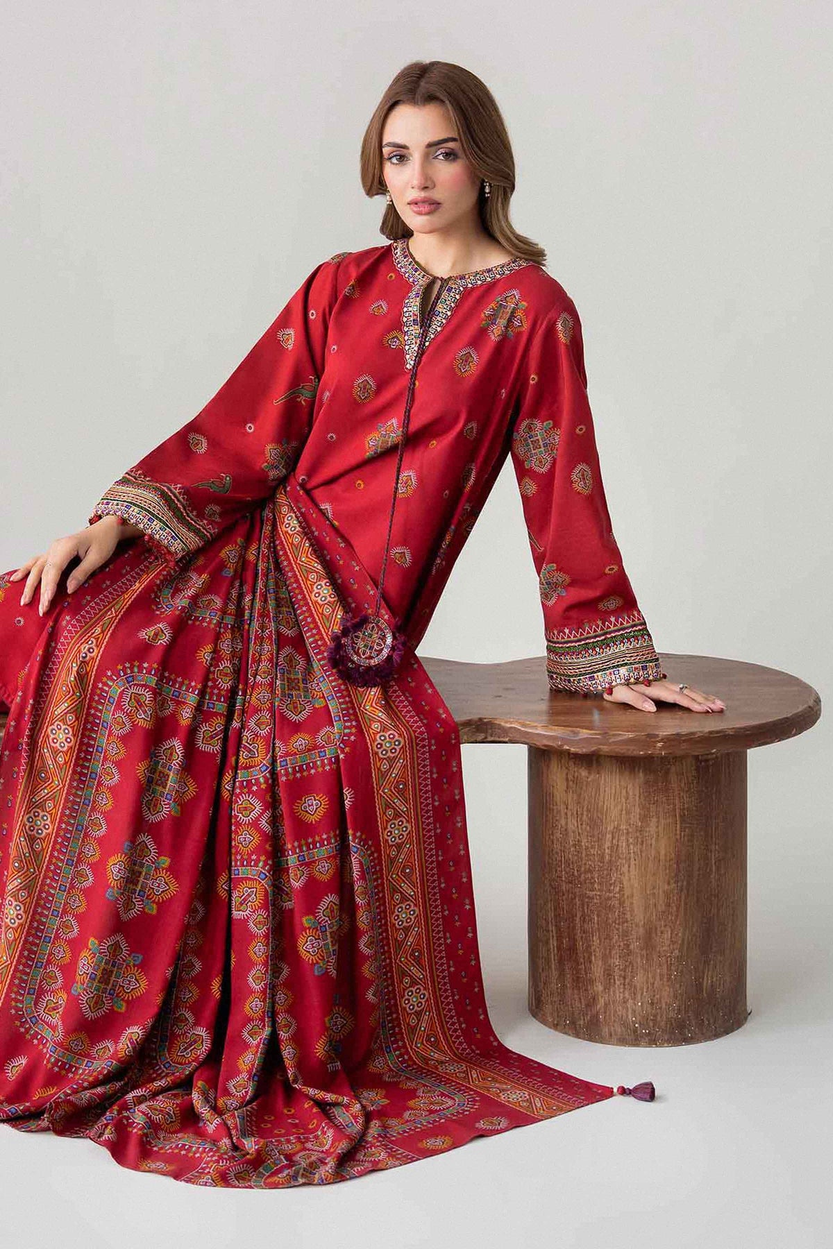 3 Piece - Printed Embroidered Suit - U3PE-NISHA26WV1-8 for Women - Unstitched Collection | Nishat | Shop Online