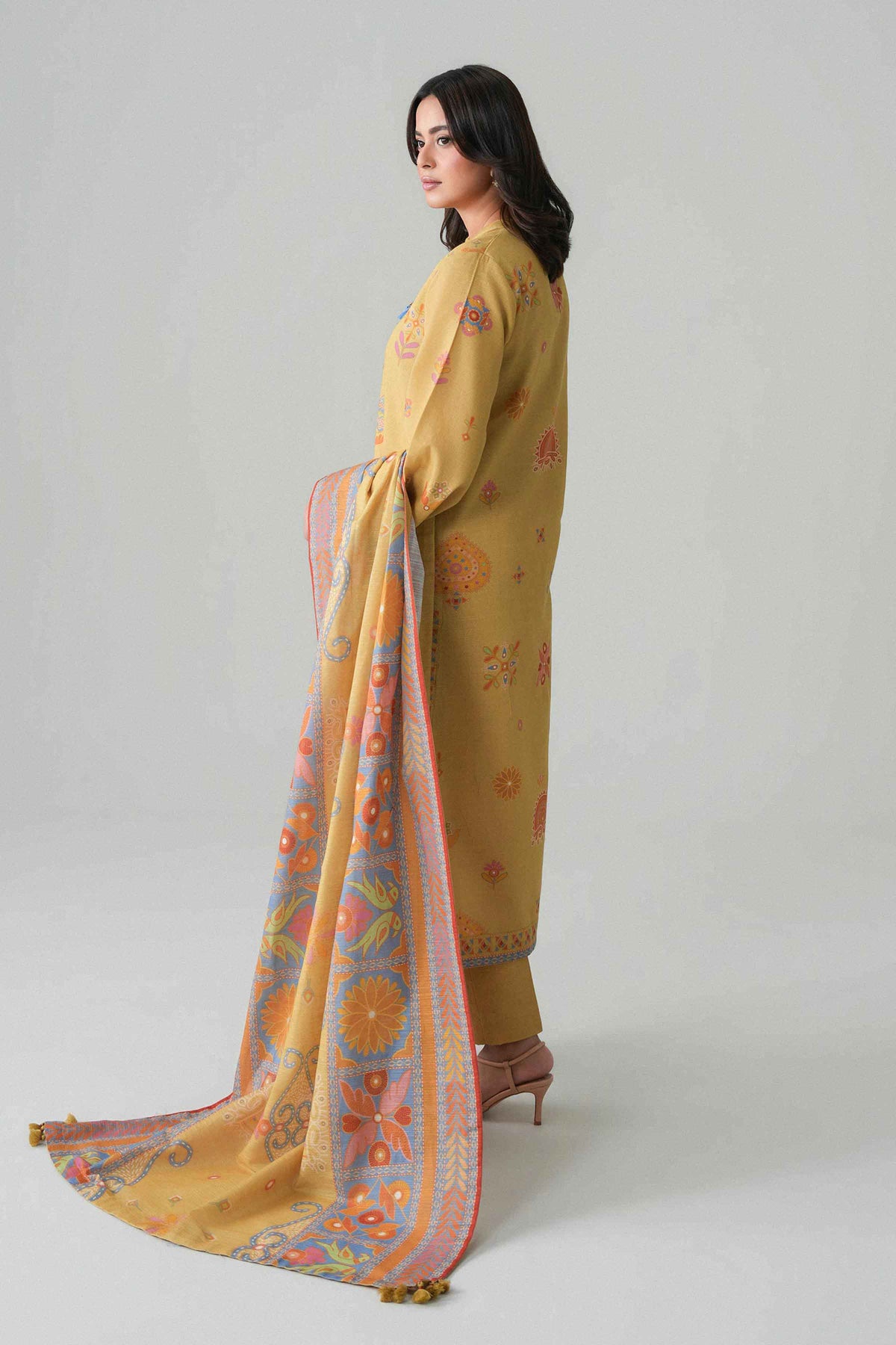 3 Piece - Printed Embroidered Suit - U3PE-NISHA26WV1-93