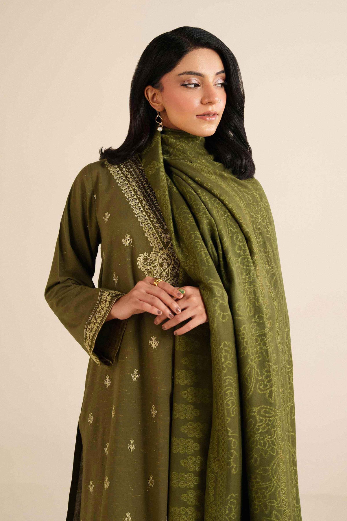 3 Piece - Embroidered Suit - PW25-460 for Women - Pret Collection | Nishat | Shop Online