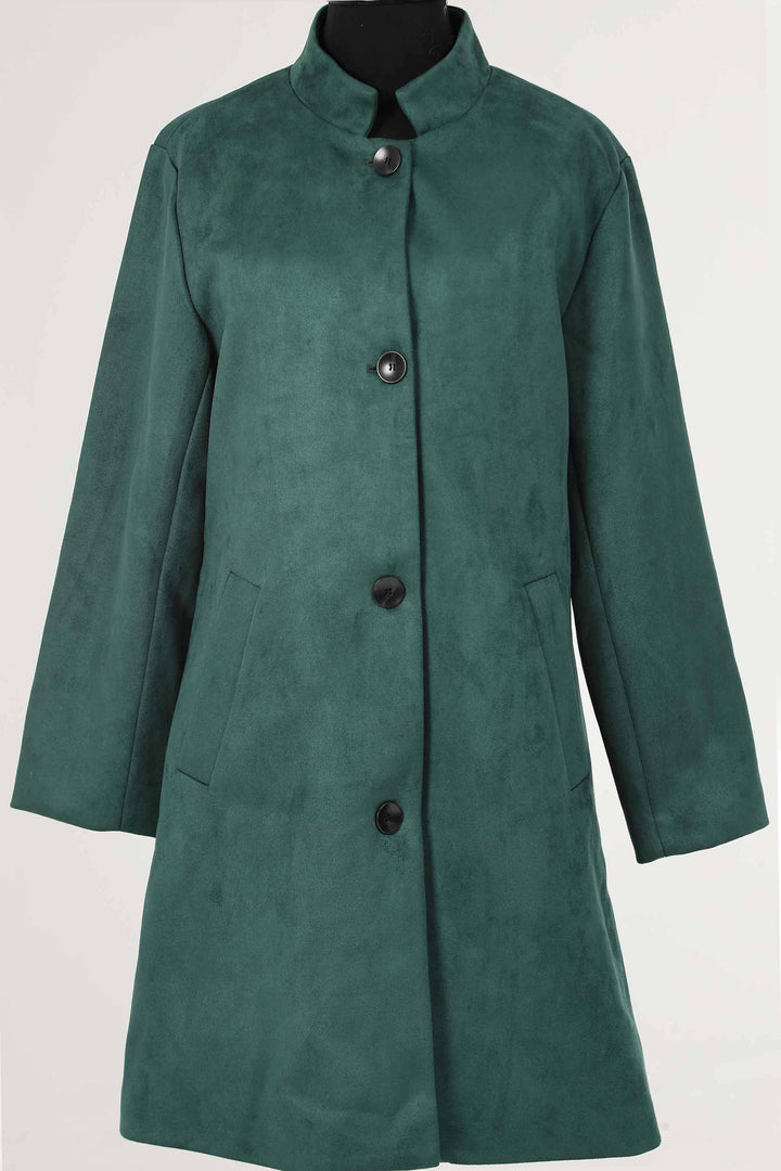 Women Green Long Coat