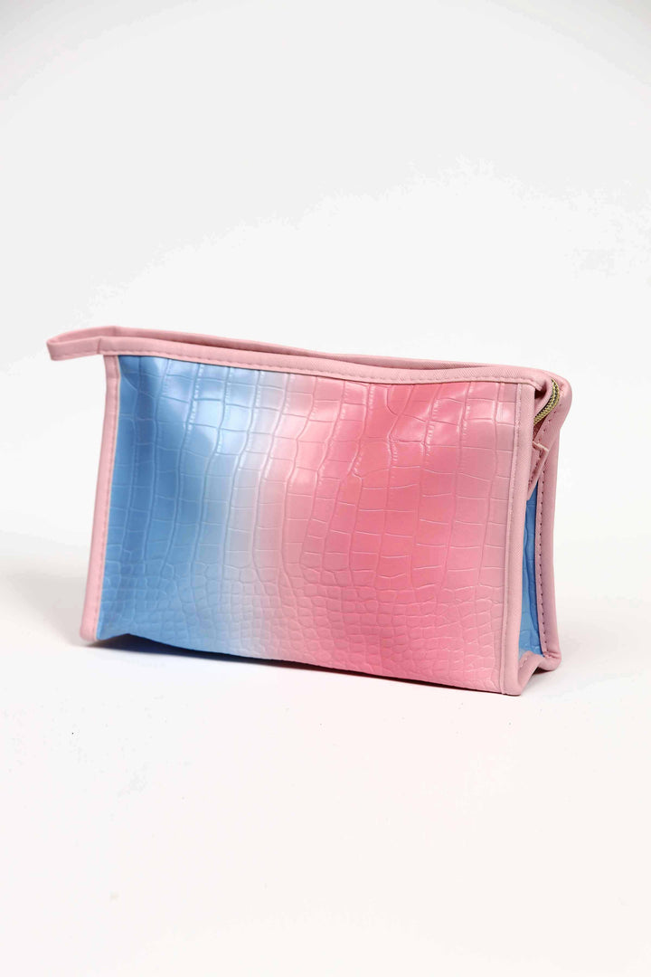 Women Pink & Blue Vanity Bag