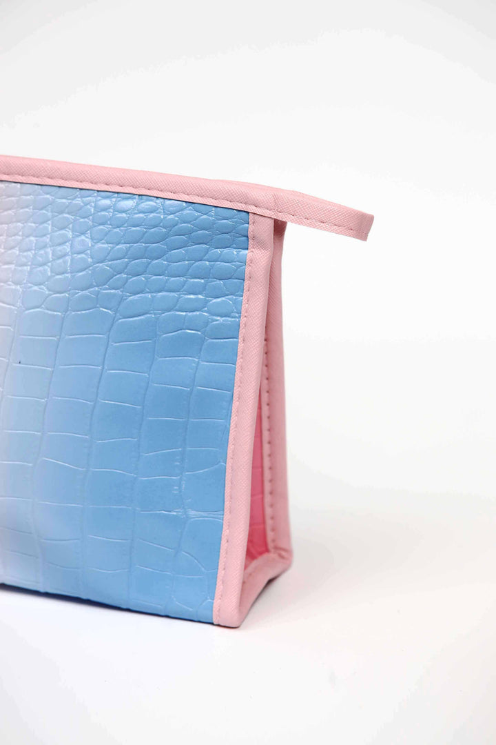 Women Pink & Blue Vanity Bag