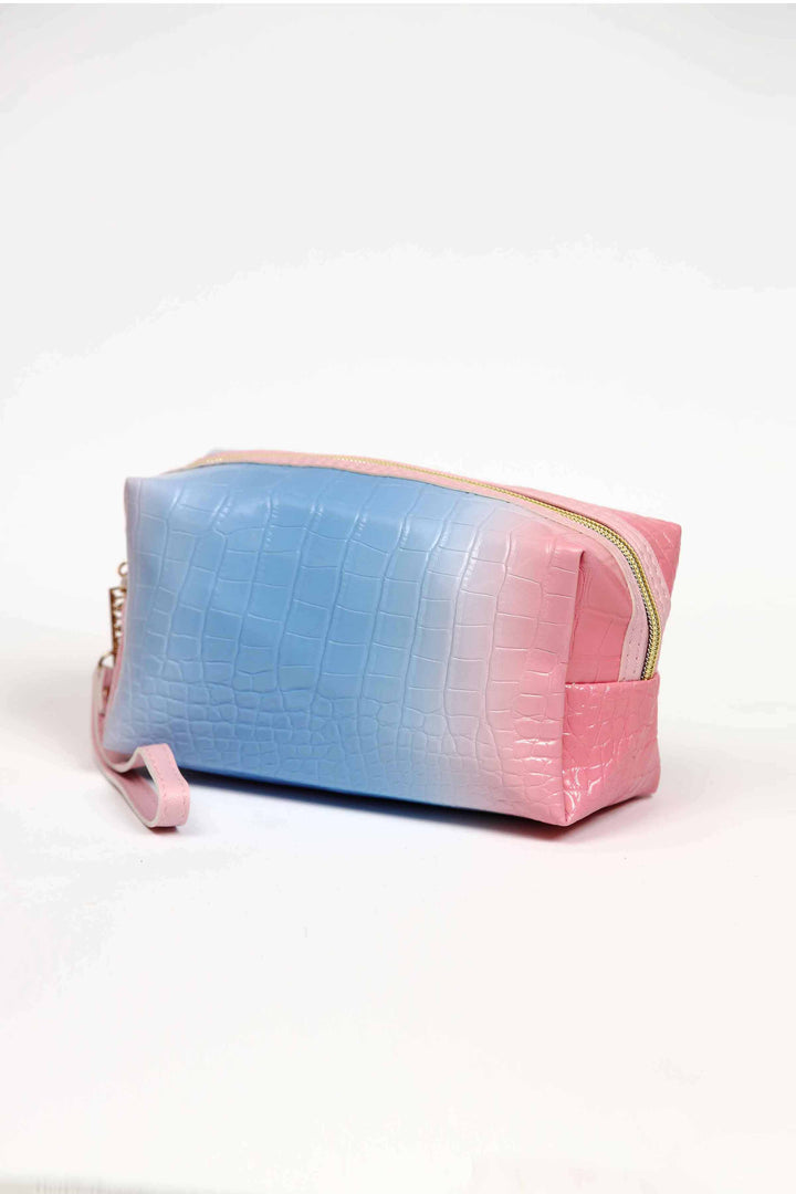 Women Pink & Blue Vanity Bag