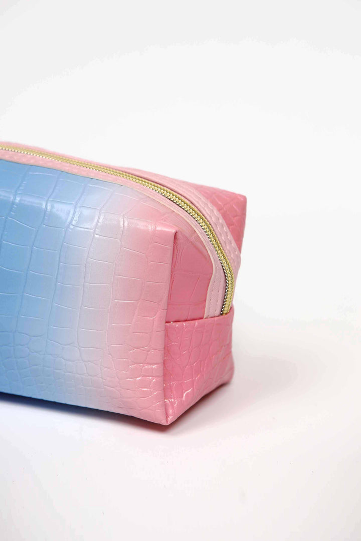 Women Pink & Blue Vanity Bag