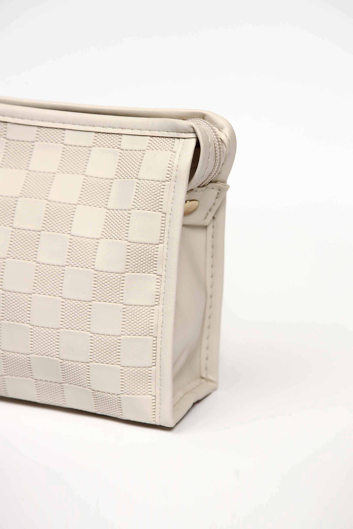 Women White Vanity Bag