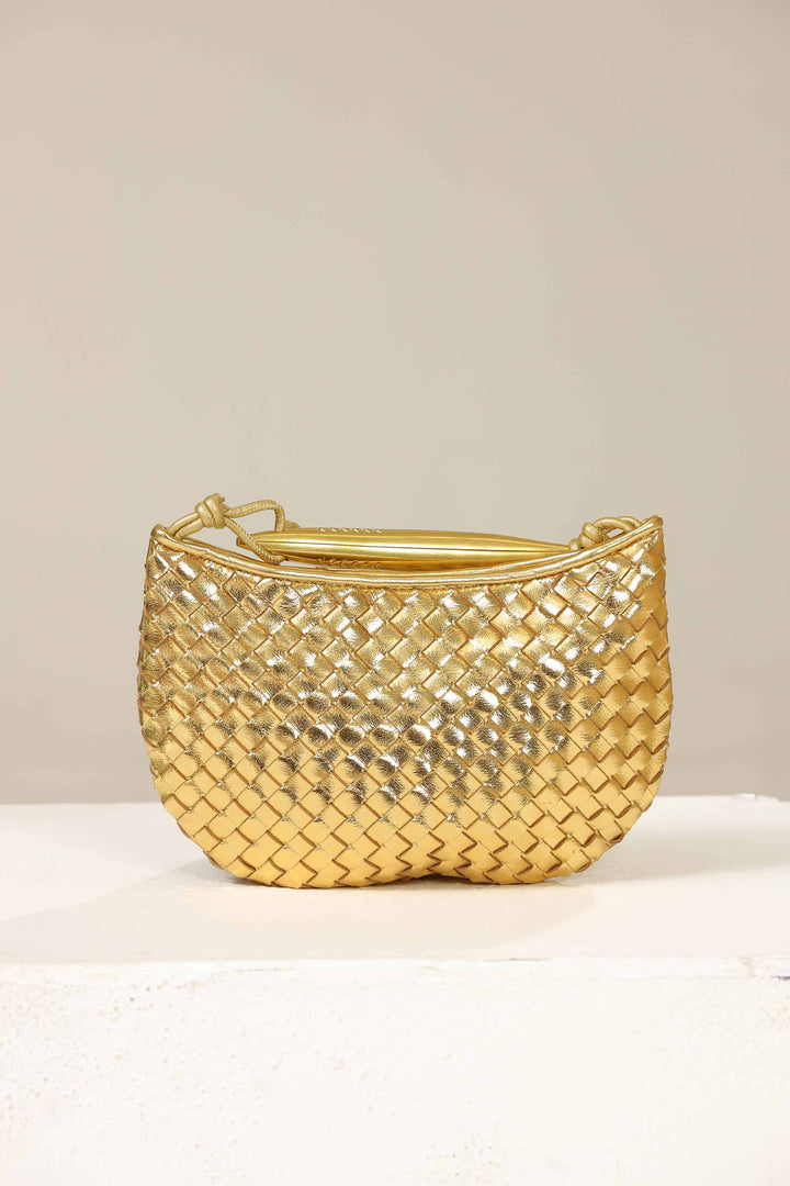 Women Gold Hand Bag