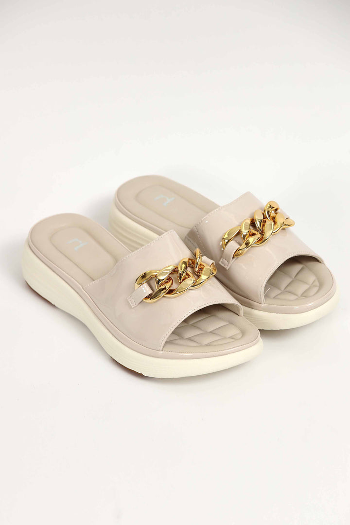 Women Beige Chappal