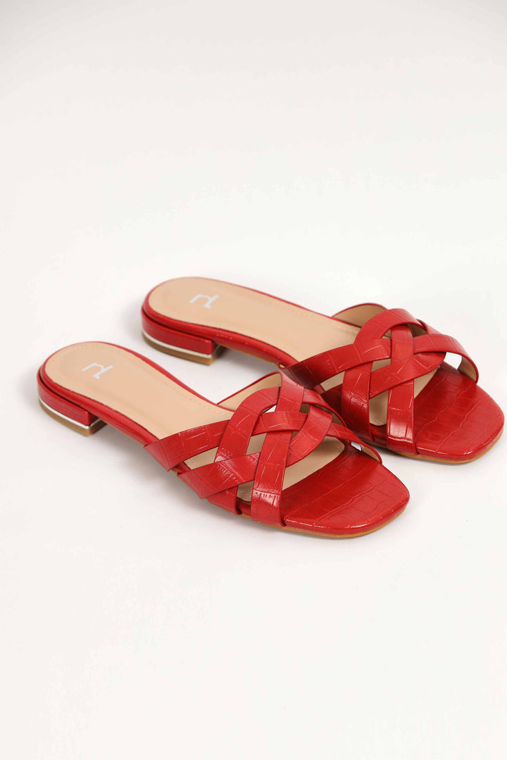 Women Red Chappal