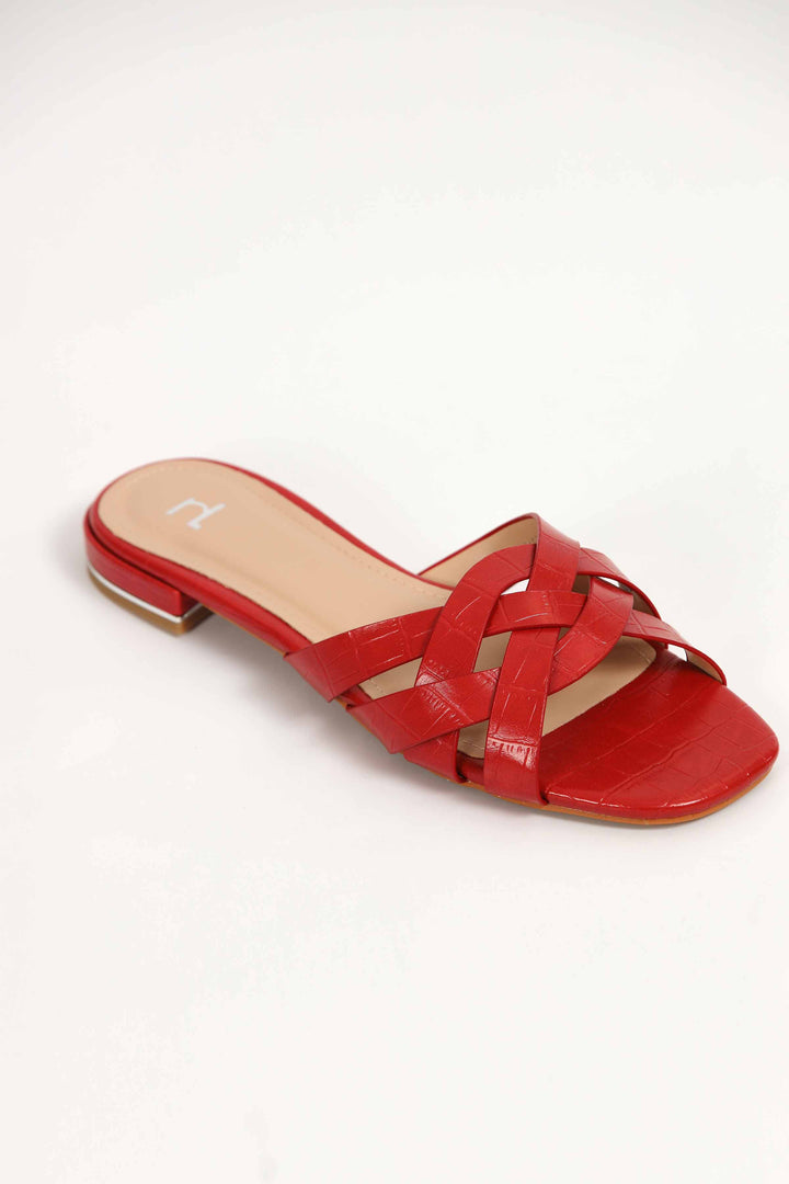 Women Red Chappal