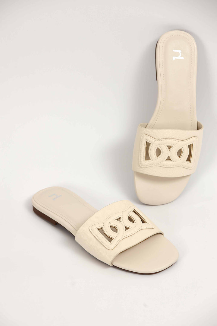 Women White Chappal