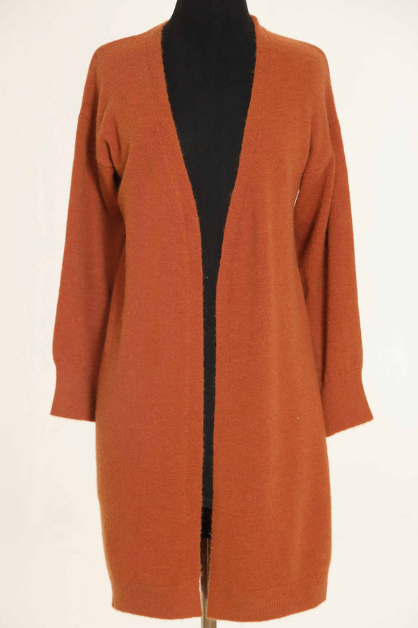 Women Orange Long Sweater