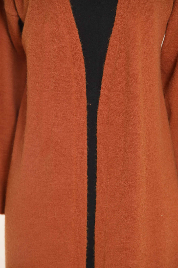 Women Orange Long Sweater