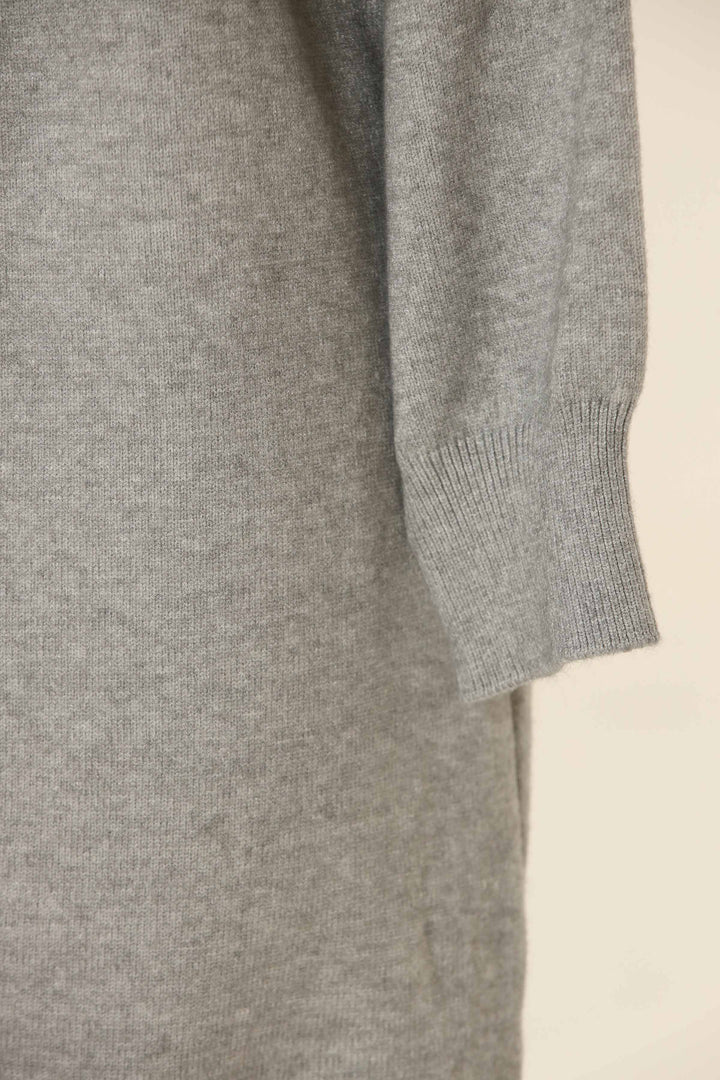 Women Light Grey Long Sweater