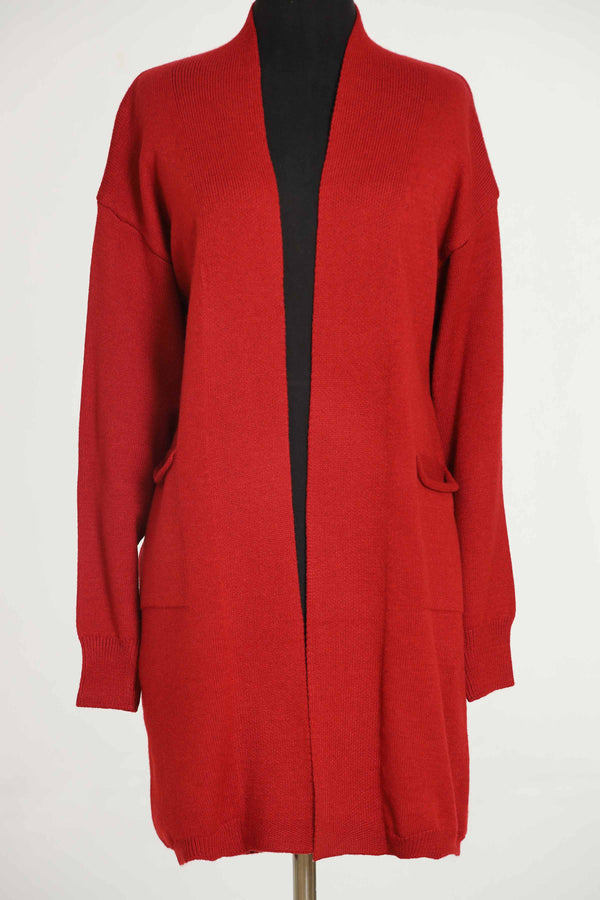 Women Red Long Sweater