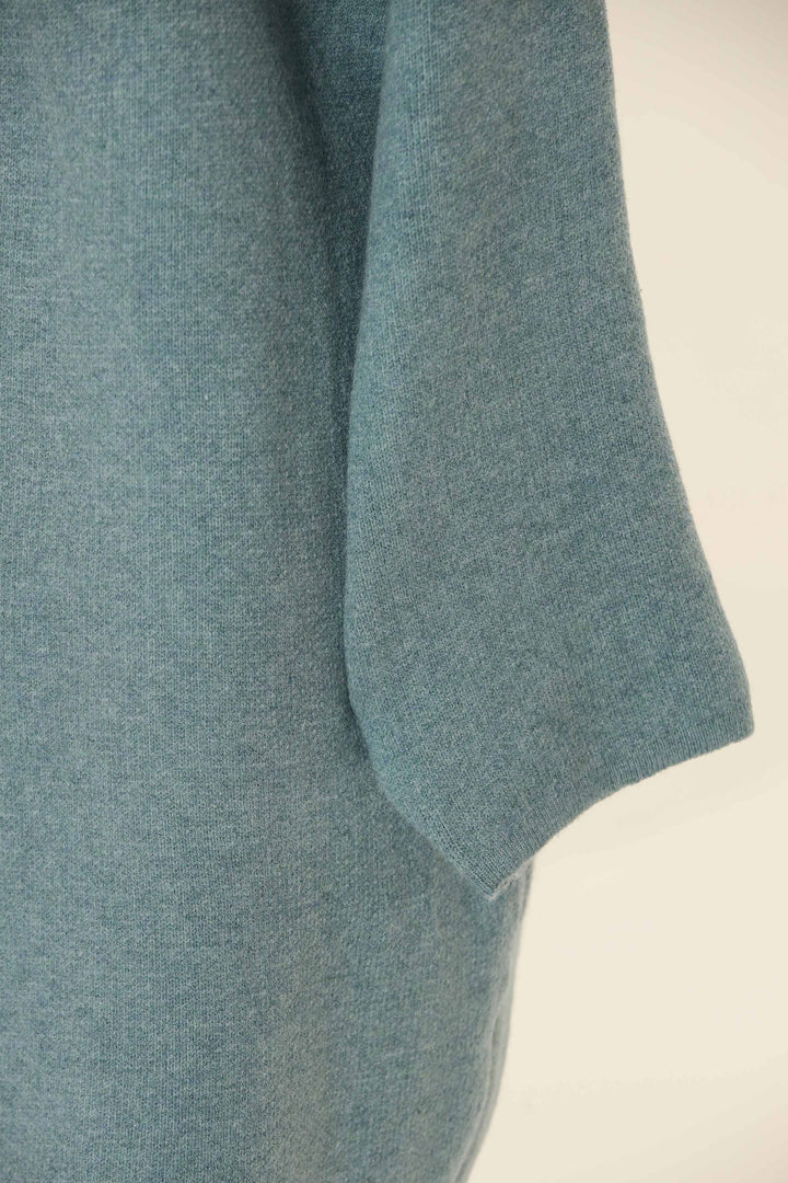 Women Blue Long Sweater