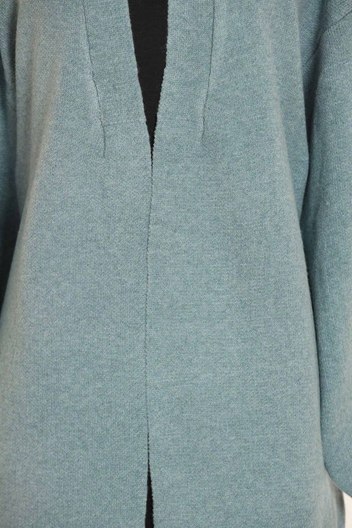 Women Blue Long Sweater