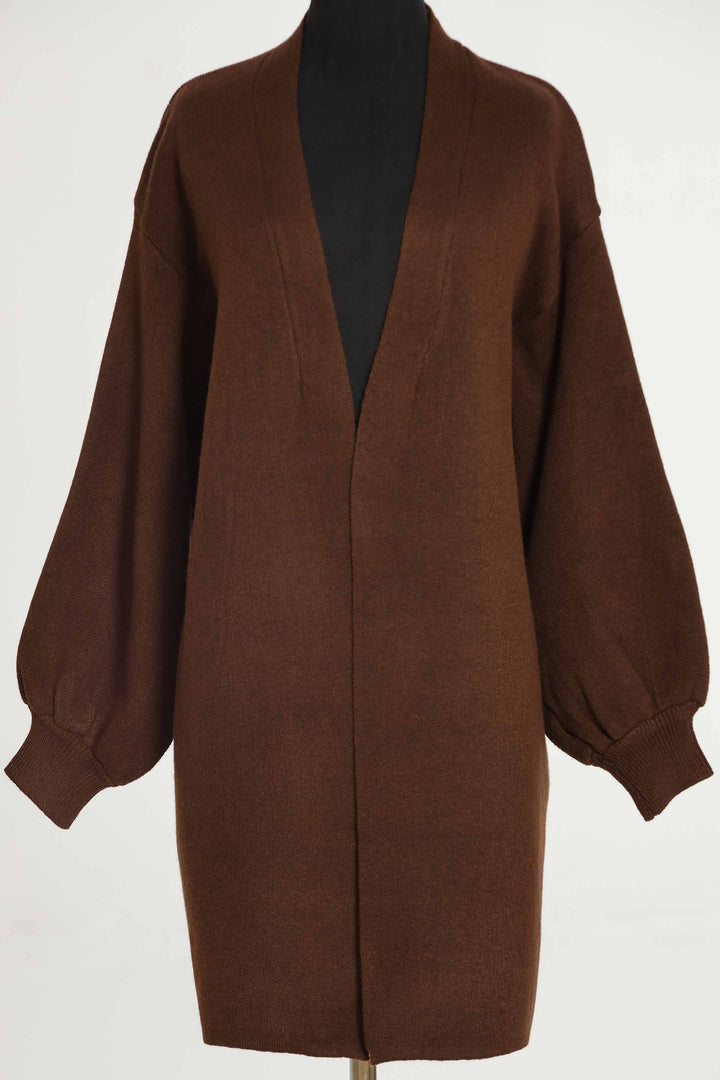 Women Brown Long Sweater