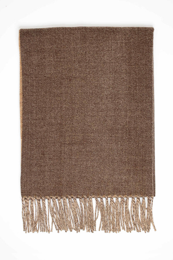 Coffee & Beige Women Shawl-440452115