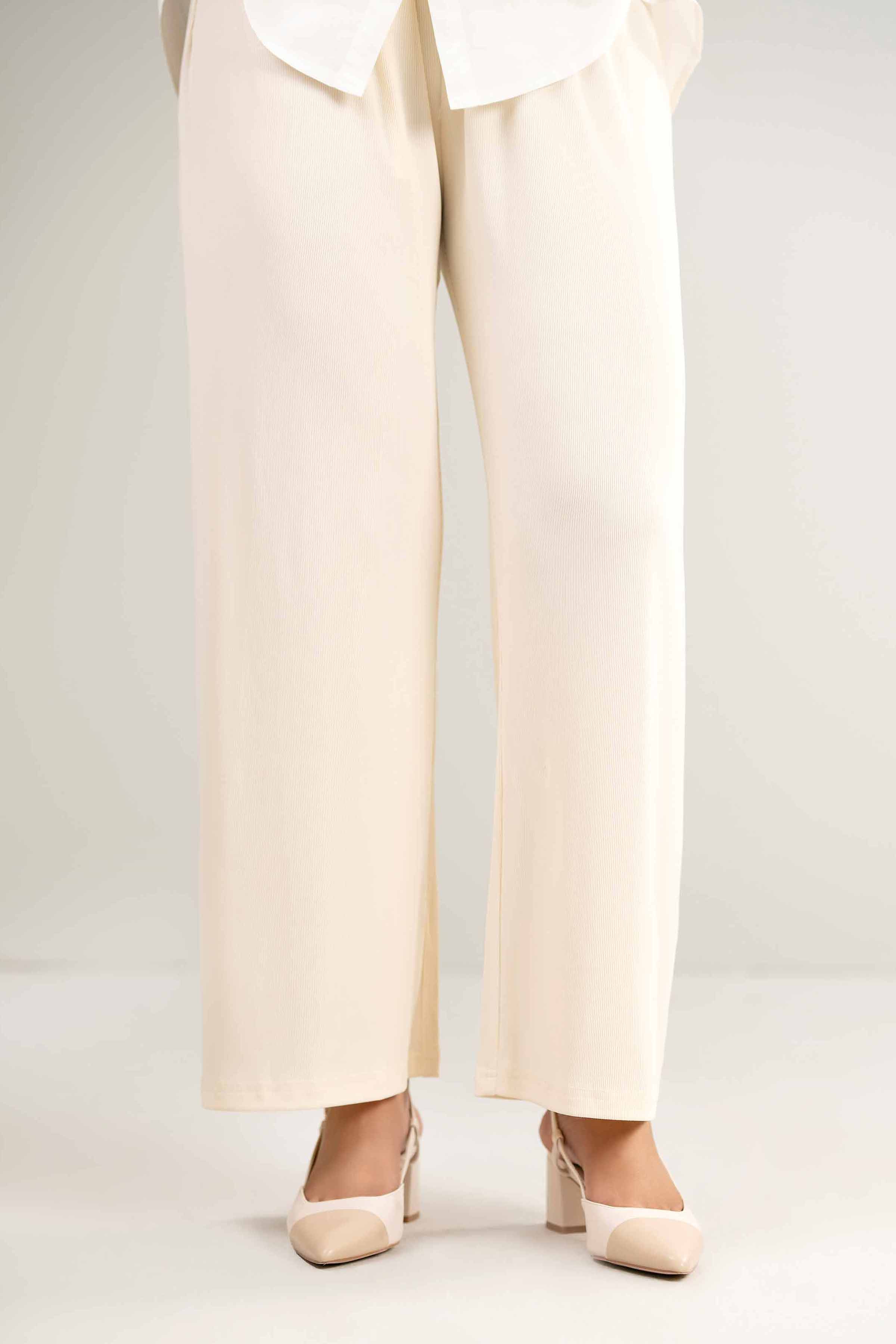 Off White Women Pant-440480107 for Women - Pret Collection | Nishat | Shop Online