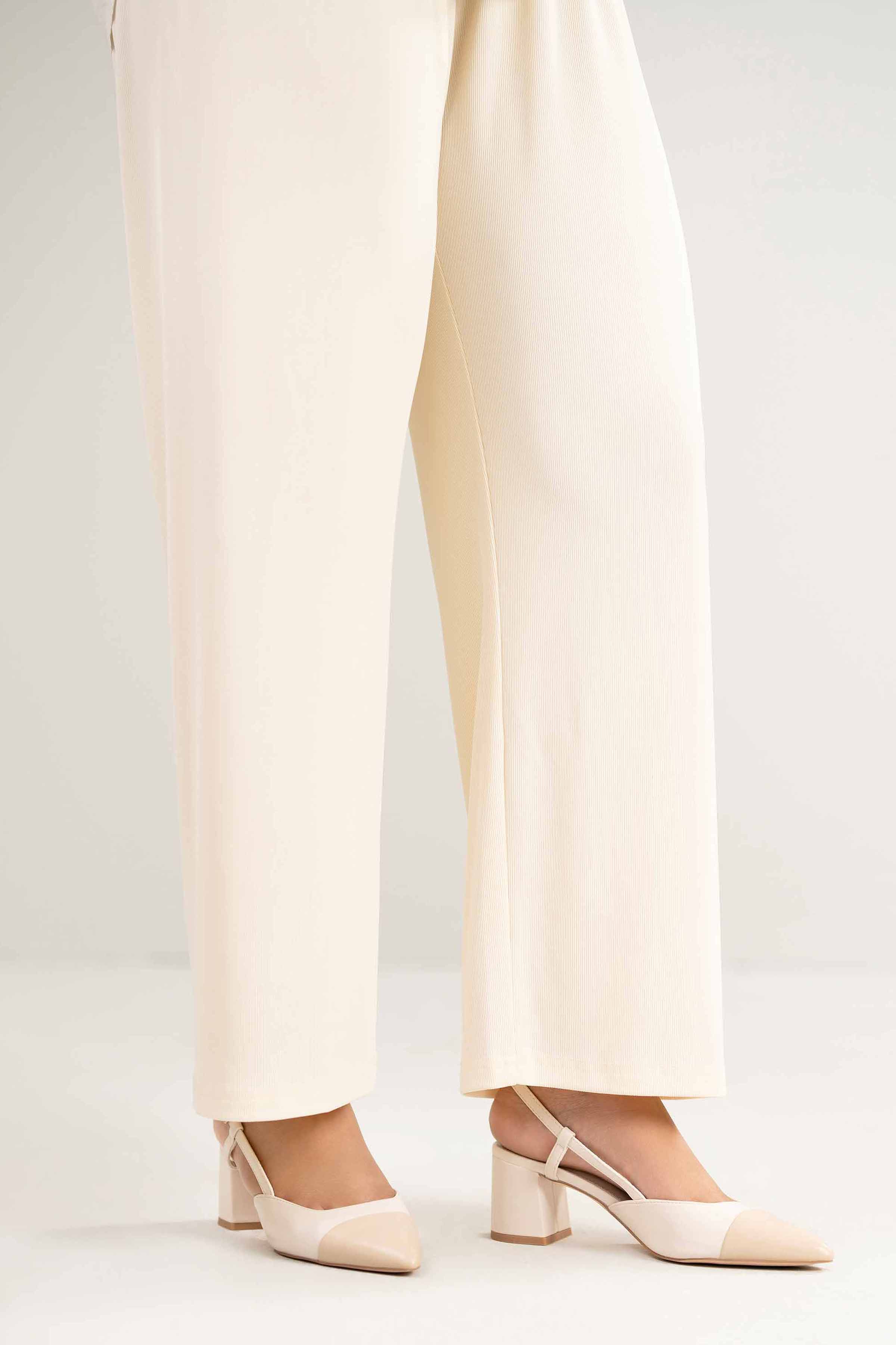 Off White Women Pant-440480107 for Women - Pret Collection | Nishat | Shop Online
