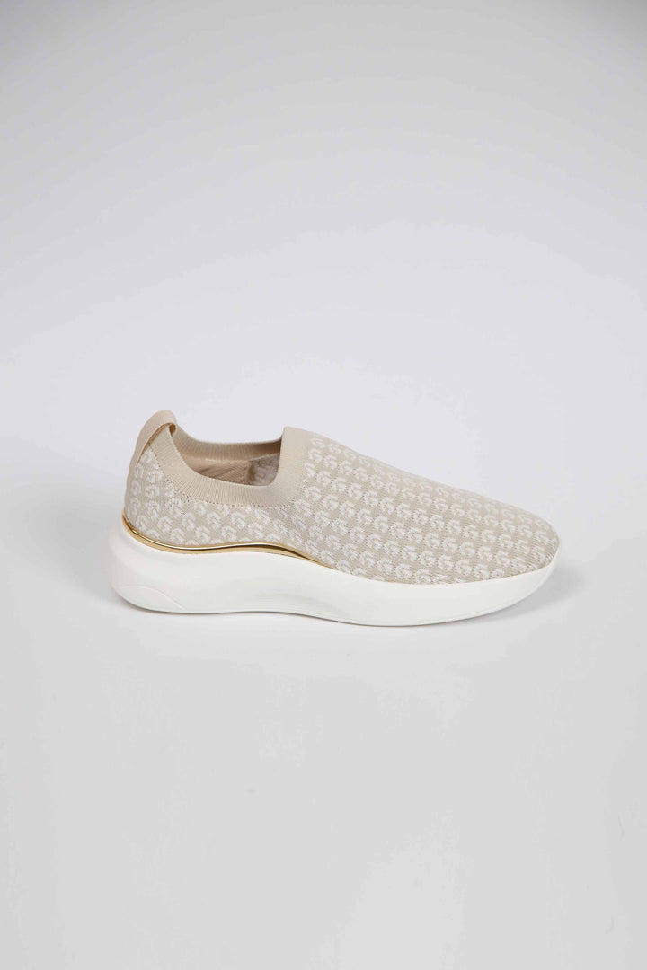 Women Beige Canvas Shoes