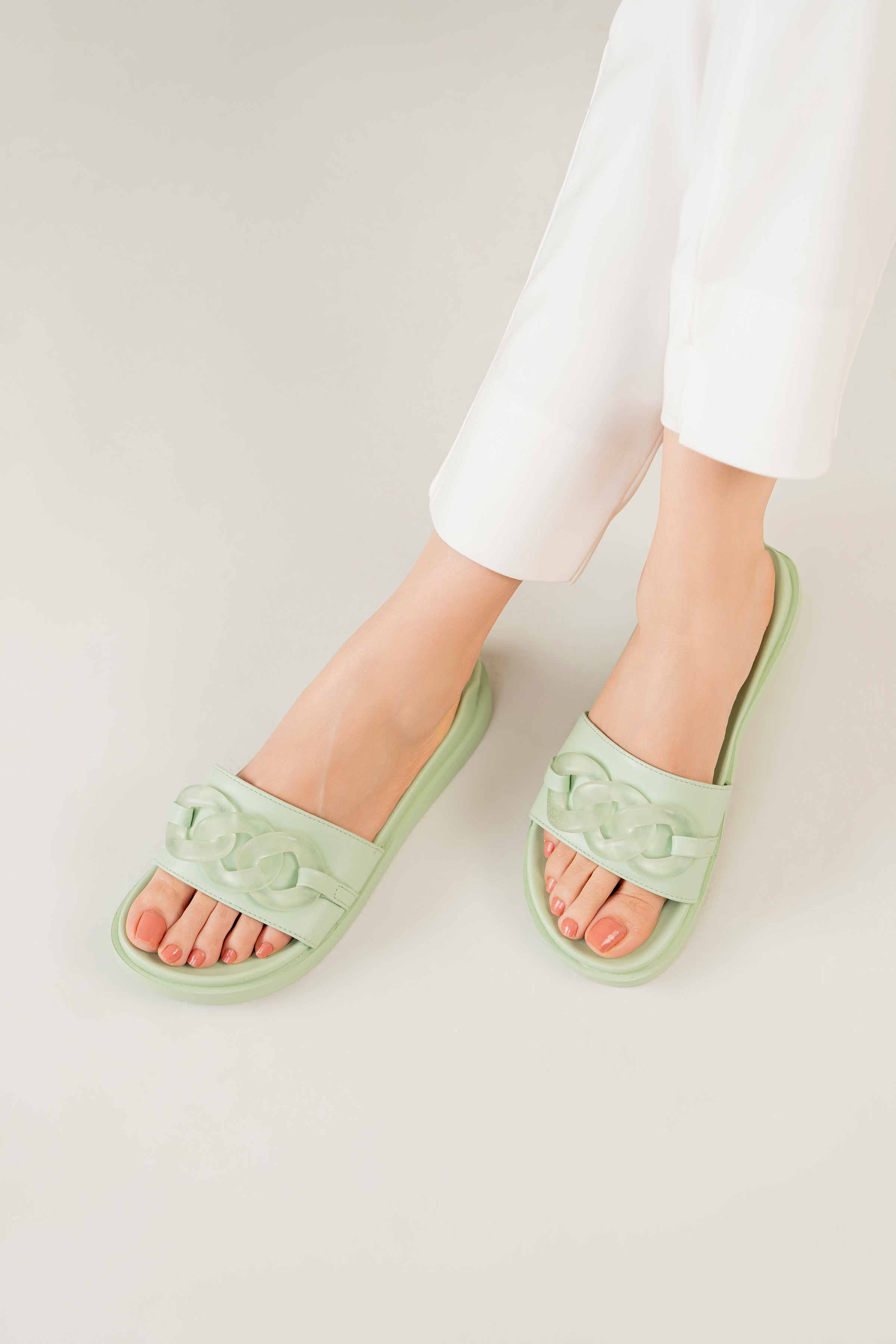 Green Chappal-440542904 for Women - Fashion Collection | Nishat | Shop Online