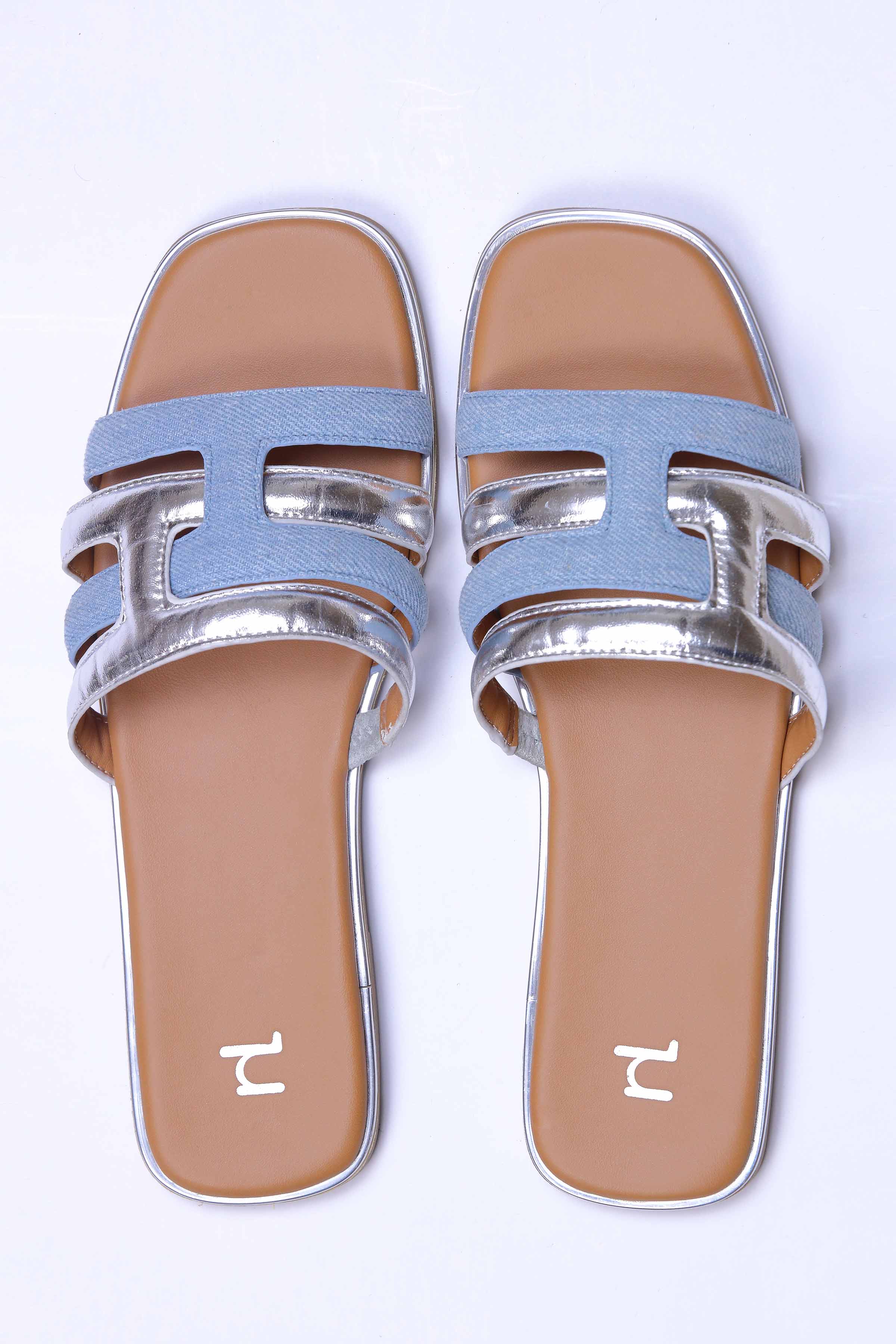 Silver Chappal-440592920 for Women - Fashion Collection | Nishat | Shop Online